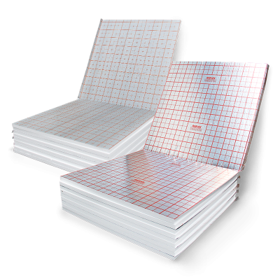 zorol insulation boards are made of EPS covered on one side with polypropylene fabrics or a laminate of PE foil and metal coated PP foil.