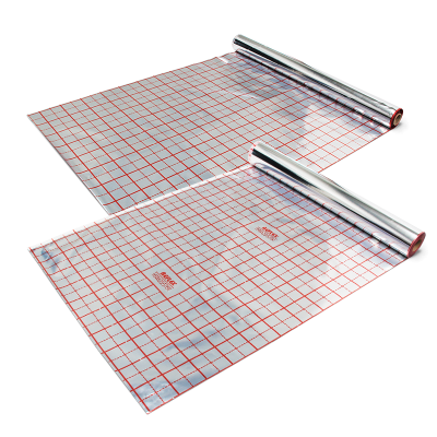 Kotar-Isolierfolien dienen zum Schutz von Styroporplatten vor im Estrich enthaltener Feuchtigkeit und zum Abstützen von Styroporplatten bei sachgemäßer Verankerung von Klammern zur Befestigung von Fußbodenheizungsrohren